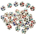 thumbnail image 1 of Miangastore 90pcs Diy Jewelry Making Beads Spacer Beads Loose Beads Inlaid with Rhinestone, 1 of 9
