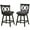 2 PCS Black, variant on Giantex Round Swivel Low Back Pedestal Bar Stool, Antique White/Black (Set of 4)