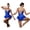 Blue, variant on iiniim Rhinestone Feather Bodysuit for Women Sparkly Nightclub Show Stage Leotard Latin Jazz Salsa Dancewear Red M