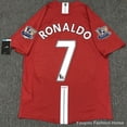 thumbnail image 1 of Uniformes 07/08 Manchester United home Camiseta de Manga Larga Manga corta Uniforme de Fútbol Nostálgico Clásico retro Ronaldo No.7 Rojo, 1 of 4