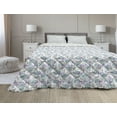 thumbnail image 1 of Tropical Down Alternative Comforter, Abstract Motifs Exotic Pinnation Leaves Zigzags Circles Palmate Botanical Print, Microfiber Quilt for All Season, 5 Sizes, Multicolor, by Ambesonne, 1 of 3