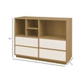 thumbnail image 2 of Ilios Innova | Librero Minimalista para Sala, Recámara u Oficina, Estante Organizador de Madera Color Maple con Cajones, 2 of 9