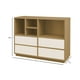 thumbnail image 2 of Ilios Innova | Librero Minimalista para Sala, Recámara u Oficina, Estante Organizador de Madera Color Maple con Cajones, 2 of 9
