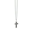 thumbnail image 3 of American Exchange Men's Diamond Stainless Steel Silver Cross Pendant Necklace, 3 of 4