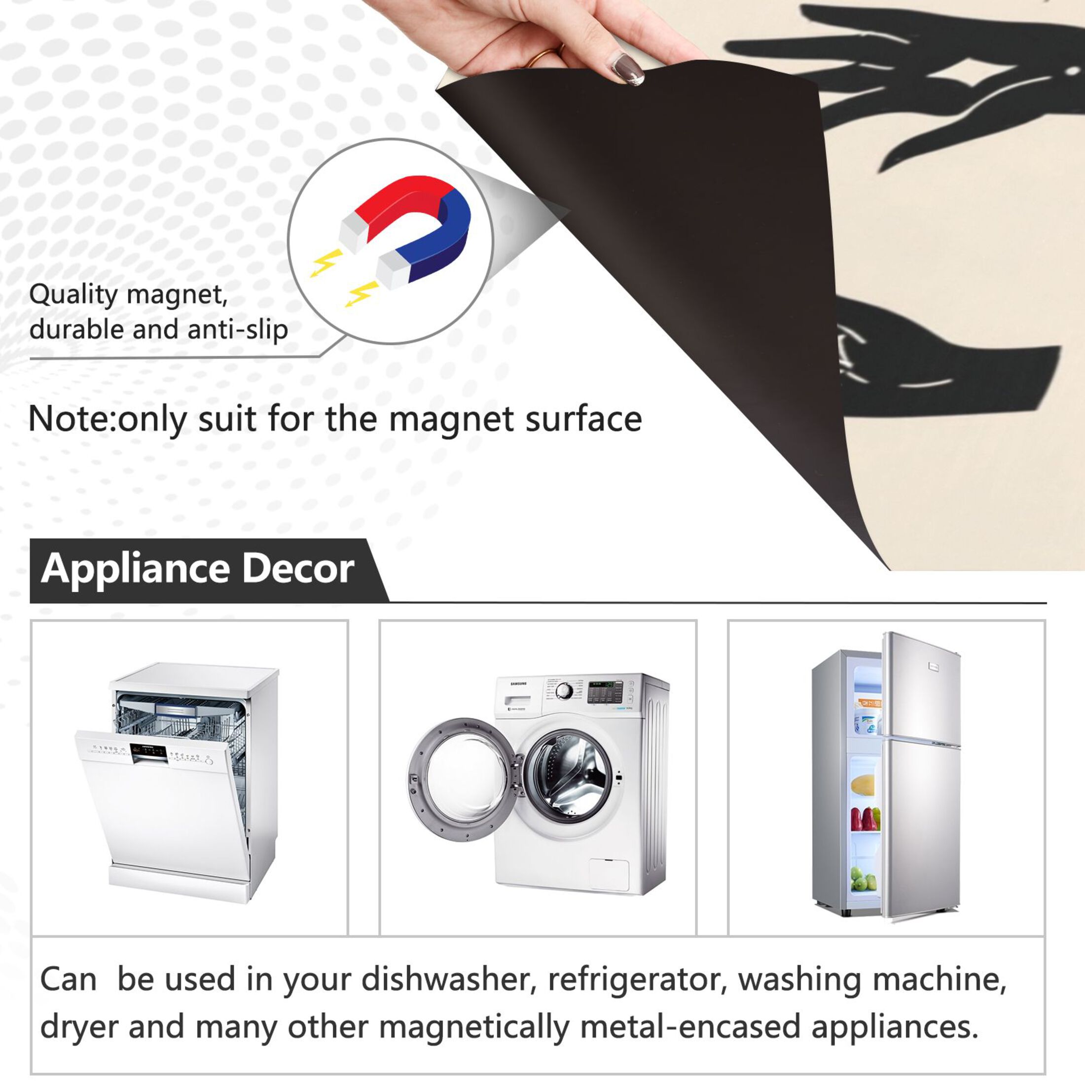 IAUYY Magnetic decorative sticker - 23x26 Inch PVC Refrigerator Decorative Cover, Removable DIY Art for Kitchen Appliances A Mysterious Design