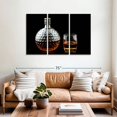 thumbnail image 2 of Elephant Stock Premium Scotch Wall Art - Horizontal Multi Panel Canvas - Living Room Wall Decor - Food And Drink Multi Panel - Black And Brown Decor - 57" x 36", 2 of 4