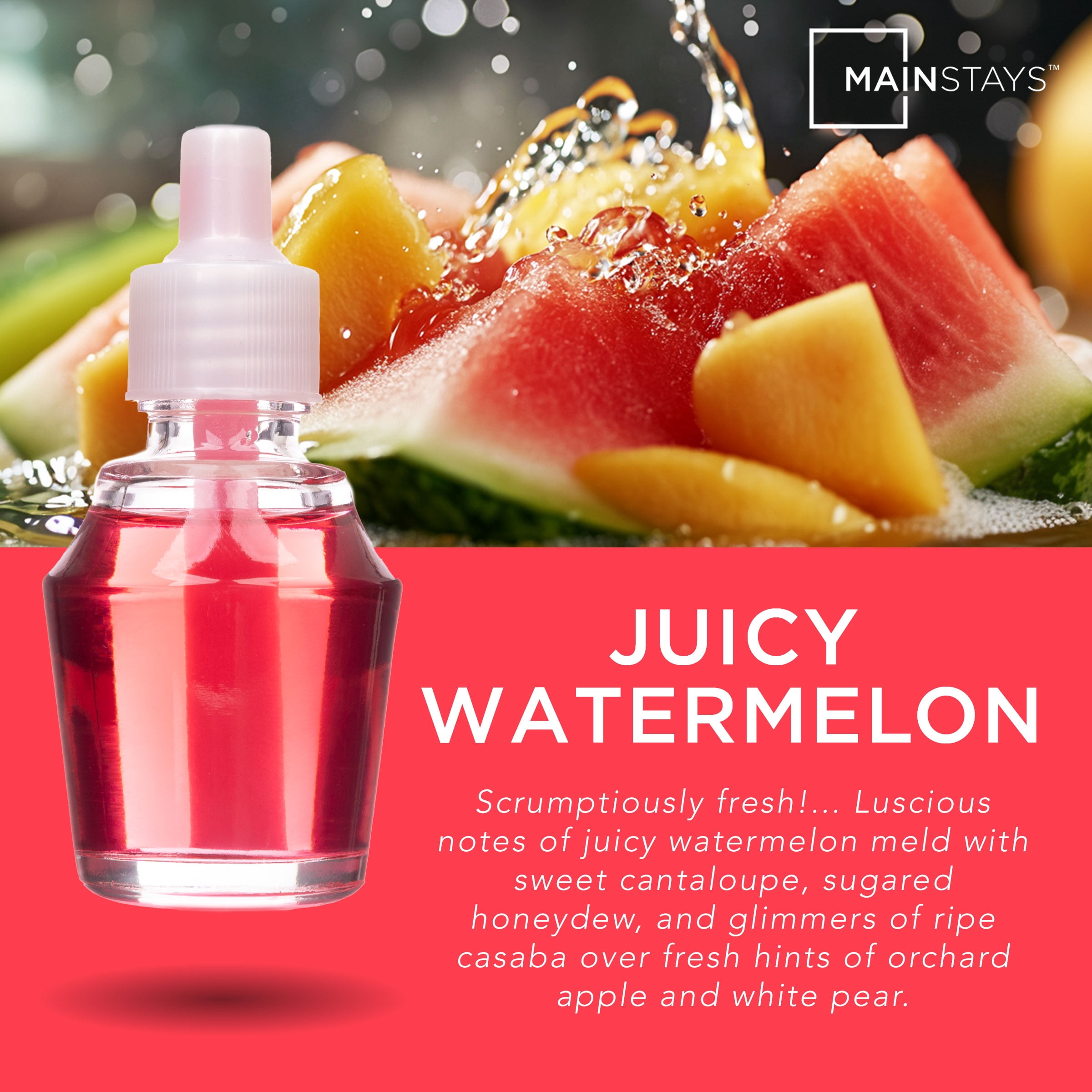 Mainstays Aroma Accent Fragrance Oil, Juicy Watermelon (3-Pack)