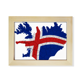 thumbnail image 1 of Mapa bandera de Islandia Unbranded Escritorio de madera Arte Pintura 6x8 pulgadas marco de foto, 1 of 4