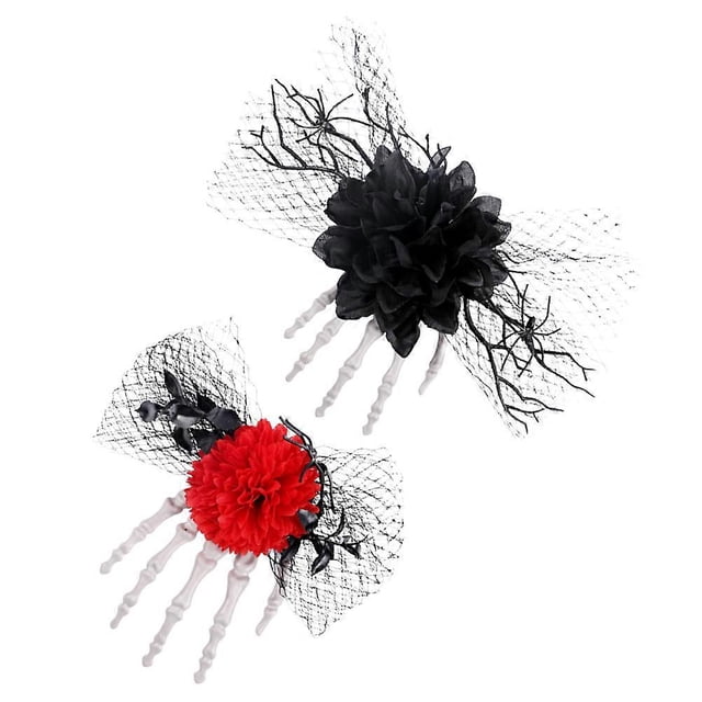 Here's a polished and professional product description based on your input:\n\n \n\n**2pcs Hair Clips with Rose Design – Unique Halloween Hair