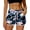 Black Floral, variant on Women Summer Board Shorts Hawaiian Tropical Print Beach Swim Shorts with Pockets