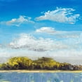 thumbnail image 2 of Green, Jenny 15x15 Black Ornate Wood Framed with Double Matting Museum Art Print Titled - Approaching Shore, 2 of 4