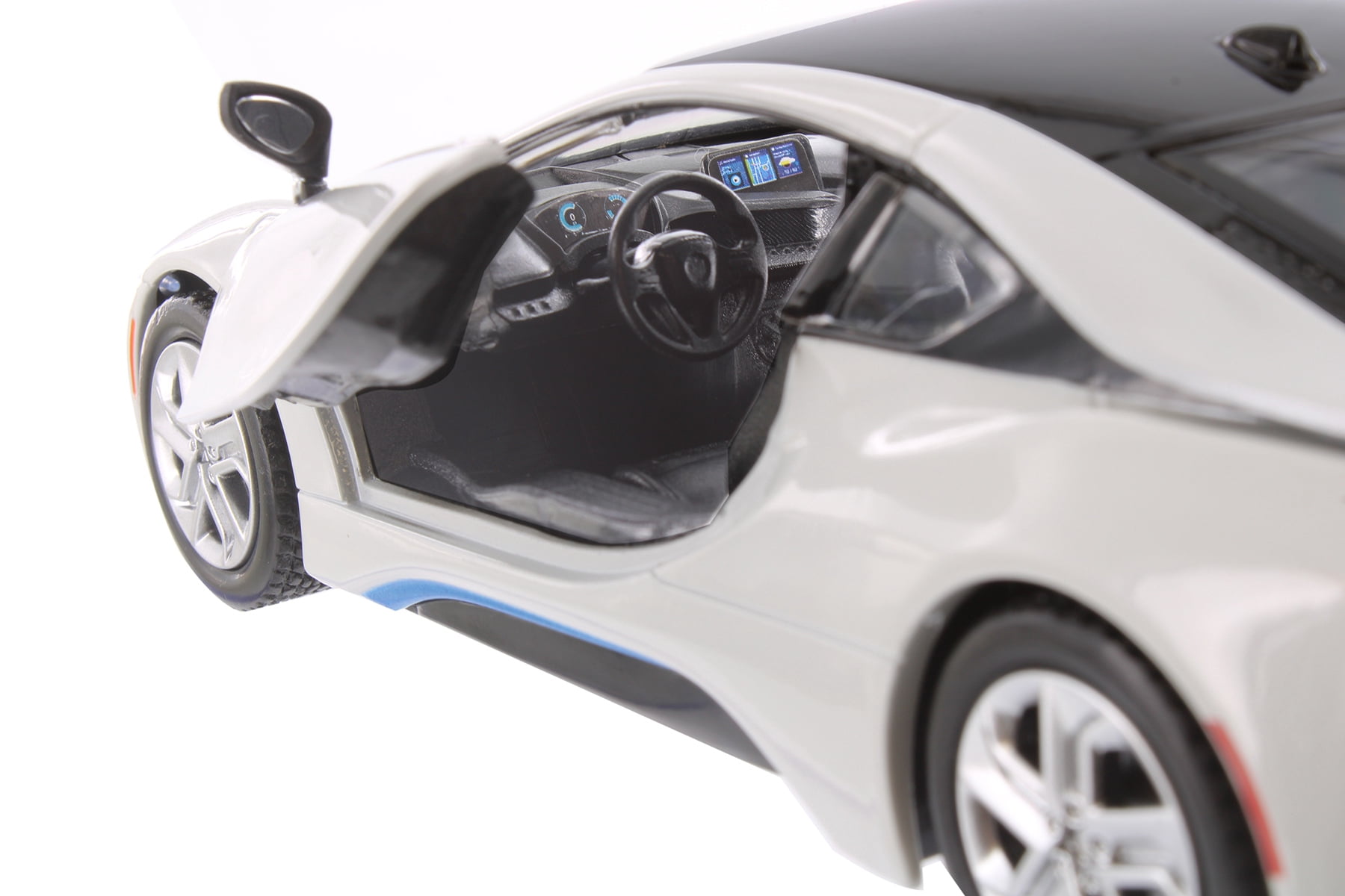 2018 BMW i8 Coupe, Silver w/Black Accents - Showcasts 71359D - 1/24 Scale Diecast Model Car