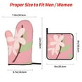 thumbnail image 4 of YFYANG Oven Mitts and Pot Holders Sets 4 Pieces, Non-Slip Heat Resistant Pink Painted Flowers Kitchen Glove Pot Mat for Cooking and Baking, 4 of 8