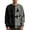 Dark Gray, variant on Men's Crewneck Pullover Sweater with Halloween Inspired Face Print Comfortable Knit Top for Casual Wear