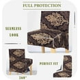 thumbnail image 4 of 1,4,6,8 Pack Large Dining Room Chair Covers, Oversized Chair Cover For Dining Room, Oversize Dining Chair Slipcover, XL Dining Chair Slipcover, Kitchen Chair Protector Set Of 4,6,8, Baroque, 4 of 6
