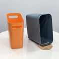 thumbnail image 3 of 2.4 Gallon Plastic Slim Wastebasket,Space-Saving Trash Can Storage Bin, For Bathroom Kitchen Office - 9.8" × 5.3" × 10.8"(Orange), 3 of 3