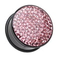 thumbnail image 3 of Brilliant Sparkles Black Body Single Flared Ear Gauge Plug Earrings, 3 of 5