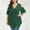 Army Green tops for women, variant on Womens Tops Dressy Casual Empire Waist Plus Size Swing Cold Shoulder Tunic Shirts Floral Print V-Neck Short Sleeve Summer BlouseRed XXXL