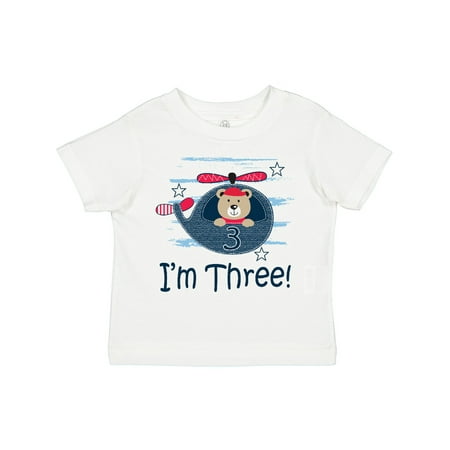 

Inktastic 3rd Birthday Party Boys Helicopter Boys Toddler T-Shirt