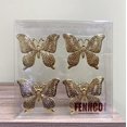 thumbnail image 2 of Fennco Styles Garden Butterfly Metal Napkin Rings, Set of 4 - Gold Decorative Napkin Holders for Home, Dining Table, Christmas Décor, Holiday, Family Gathering and Special Occasion, 2 of 5