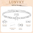 thumbnail image 4 of LUNVKY S925 Sterling Silver Plated Initial Tennis Bracelets for Women Girls CZ Letter A Bracelet Birthday Christmas Jewelry Gifts Kids Teen Her Wife Mom Stocking Stuffers Age Ideas, 4 of 6