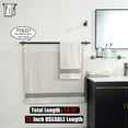 thumbnail image 3 of Double Towel Bar Matte Stainless Steel Bath Towel Rack for Bathroom Towel Holder Wall Mount Total Length TBLPB, 3 of 9