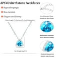 thumbnail image 6 of APSVO S925 Sterling Silver Plated Triangle Necklaces for Women Girls CZ December Birthstone Pendant with Blue Tanzanite Birthday Graduation Mothers Day Jewelry Gifts Teen Her Mom Girlfriend Kids, 6 of 9