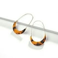 thumbnail image 2 of RSAMD Leopard Acrylic Tortoise Shell Crescenr Moon Hoop Earrings Statement Threaders-Leopard, 2 of 9