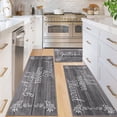 thumbnail image 5 of Enyhom Kitchen Rug Sets of 3 Non-Slip Kitchen Mat and Runner Washable Floor Mat for Kitchen, Laundry Room and Hallway, Gray, (20"x32"+20"x47"+20"x59"), 5 of 6