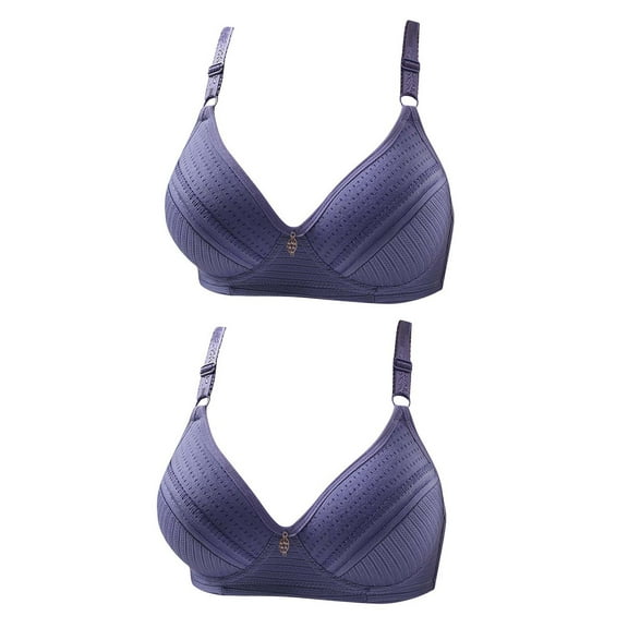 Comfort Bras Women Pullover Bra Feature V-Neck Longline Bra Style W-1391 Blue 36