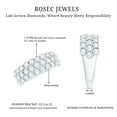 thumbnail image 6 of Rosec Jewels Lab Grown Diamond Half Eternity Wedding Band - Thick Diamond Band Ring - EF-VS Quality Certified, 925 Sterling Silver, US 10.00, 6 of 9