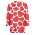 thumbnail image 6 of Garbnen Valentine's Day Shirts for Women 3/4 Sleeve Tops for Women Love Heart Print Crew Neck Dressy Blouses for Women, 6 of 6