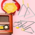 thumbnail image 3 of 14 Pcs Triangle Percussion Instrument Set 4 5 6 7 8 9 10 Inch Triangle Musical Instrument with Striker Steel Hand Triangles for K, 3 of 7