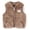 Brown, variant on Liyamei Baby Bear Fleece Zip Up Vest for Winter Warm Sleeveless Outerwear Size 18-24 Months