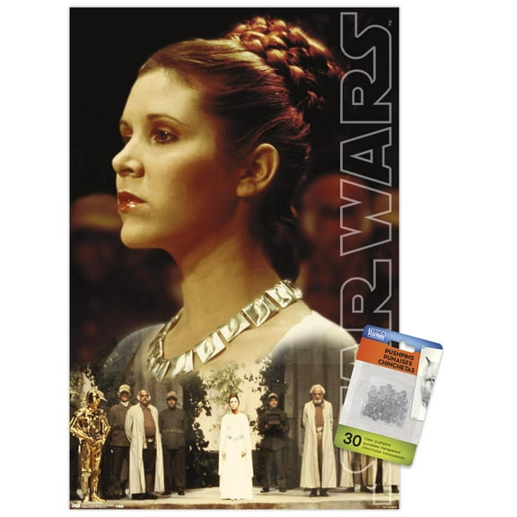 Star Wars: Saga - Princess Leia - Ceremony Wall Poster with Push Pins, 14.725" x 22.375"