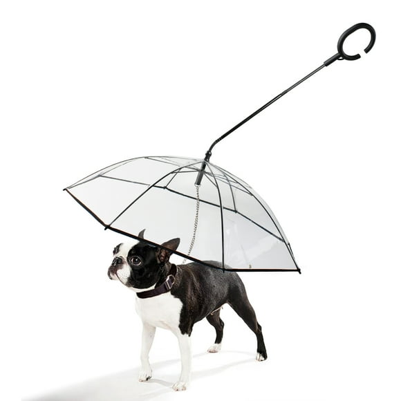Paraguas para perros con cubierta transparente de cadena de correa para perros pequeños med Tomshoo Paraguas