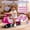 Rose Red + Polypropylene, variant on 12V Kids ride on Electric Wiggle Car W/2-in-1 Smart Design,Controllable LED Lights,Flashing PU Wheels&Wide front auxiliary wheels,Triangular Stability Frame,5MPH Max Speed,Bluetooth Music,for kids 3-