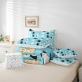 thumbnail image 6 of Castle Fairy Animal Cats Twin Bedding Sets,Black Blue White Bedding Comforter Set, 6 of 8