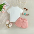thumbnail image 7 of Mrzhqd Kids Toddler Baby Girls Spring Summer Lette Print Cotton Short Sleeve Tshirt Shorts Outfits Clothes Kids Clothing, 7 of 7