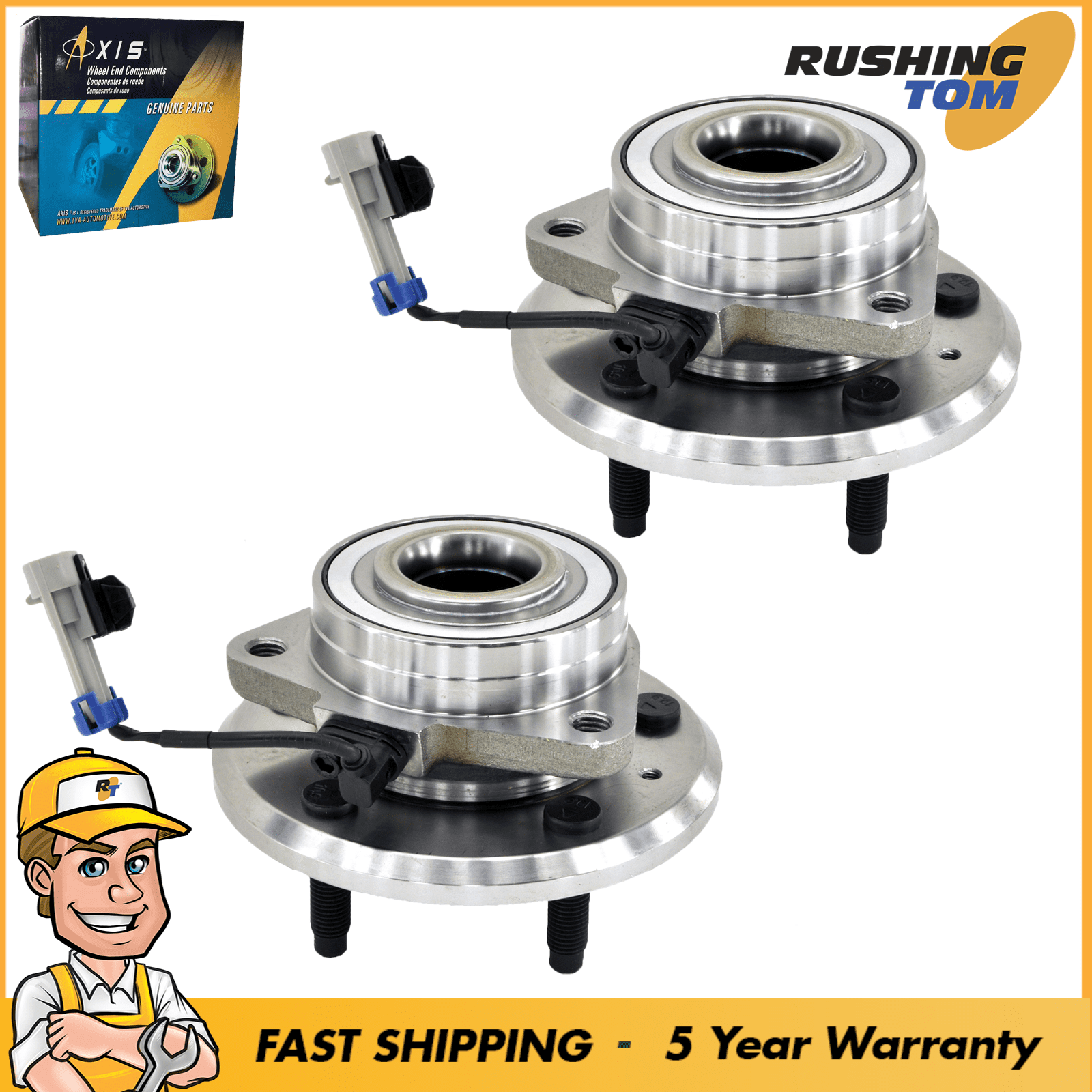 2 Front Pair Wheel Hub Bearing Assembly Fits 20122015 Chevrolet
