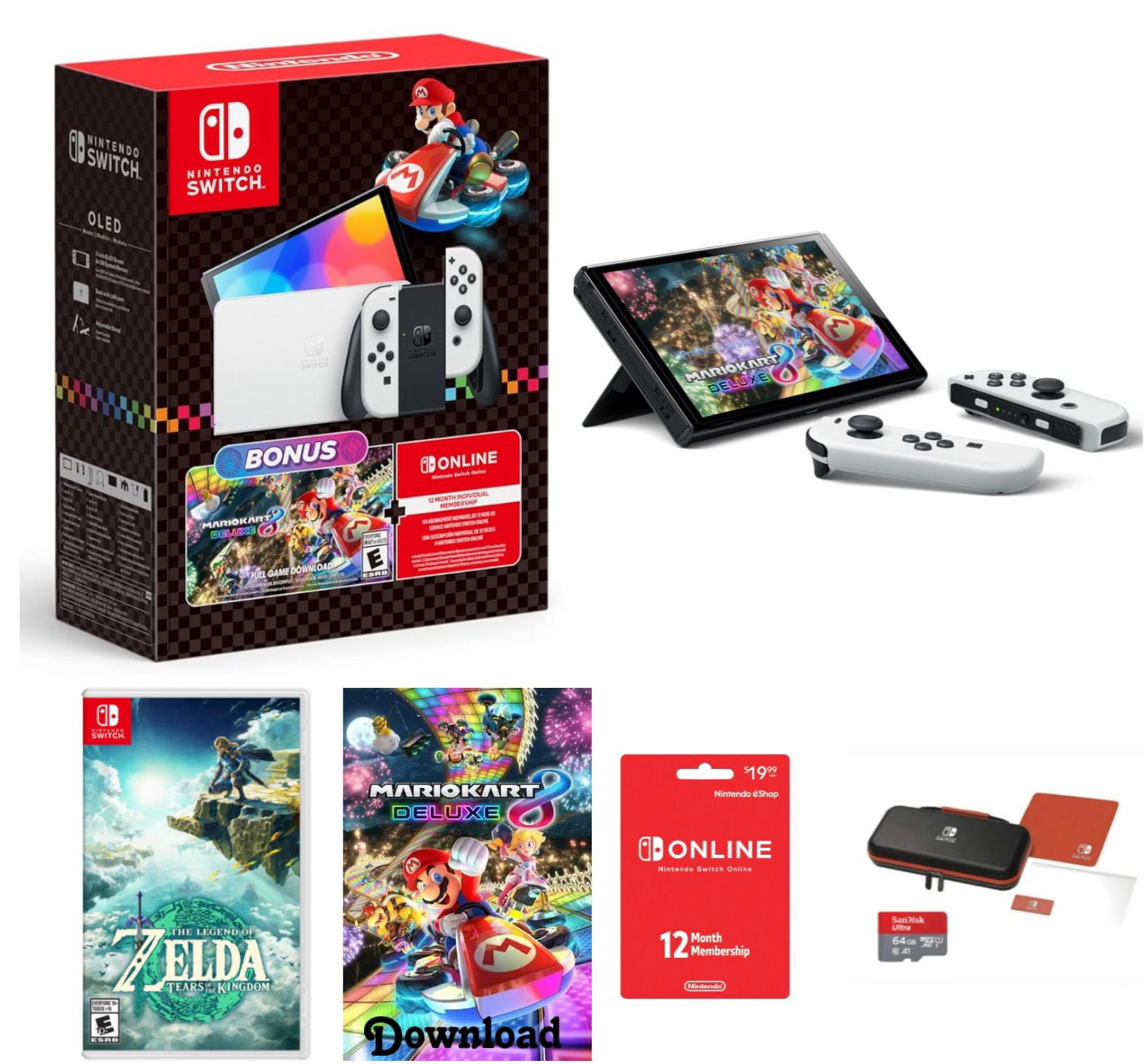 Nintendo Switch–OLED White Joy-Con Bundle Includes The
