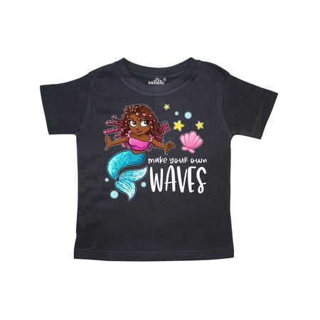 

Inktastic Make Your Own Waves Mermaid with Seashells Gift Toddler Boy or Toddler Girl T-Shirt
