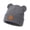 Gray, variant on Boys Girls Bear Ear Beanie Hat Cute Soft Ribbed Knit Winter Cap with Folded Cuff Stretchy Warm Skull Hat 0-36 Months
