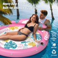 thumbnail image 3 of PinkPool Floats Adult, Inflatable Tanning Pool - Extra Large Pool Floats for Adults Heavy Duty, Round Pool Rafts, River Lake Floaties Water Floats with Cup Holders, 3 of 6