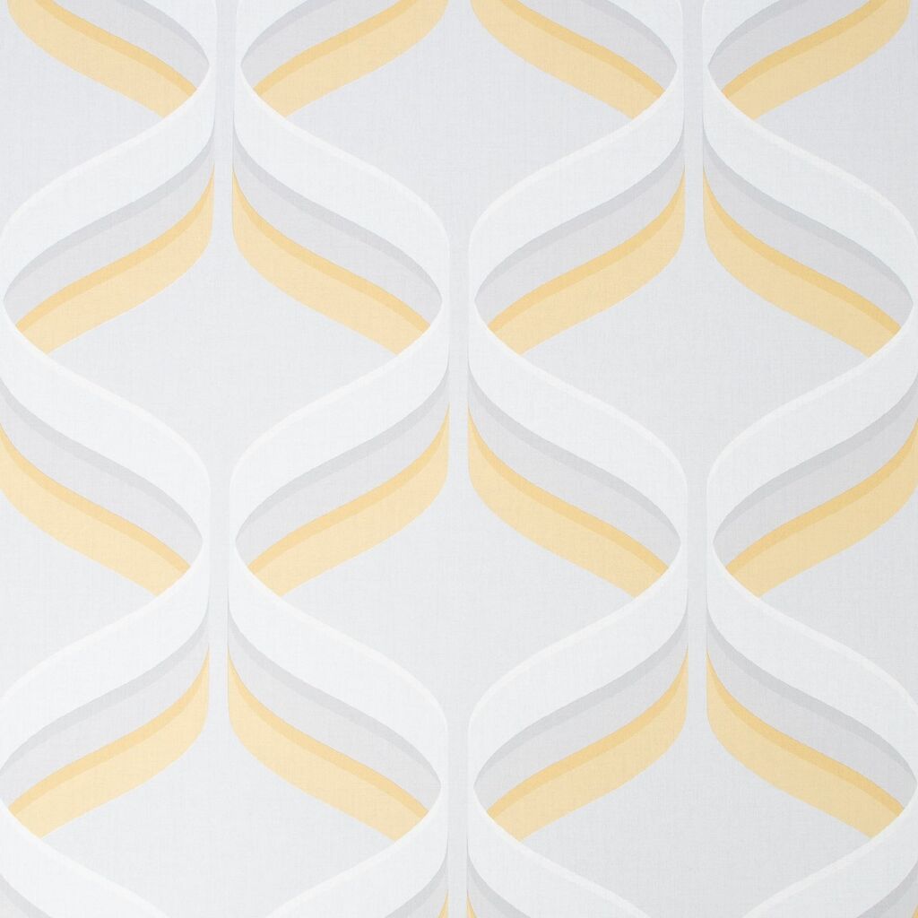 Retro Ogee Ochre Geometric Wallpaper