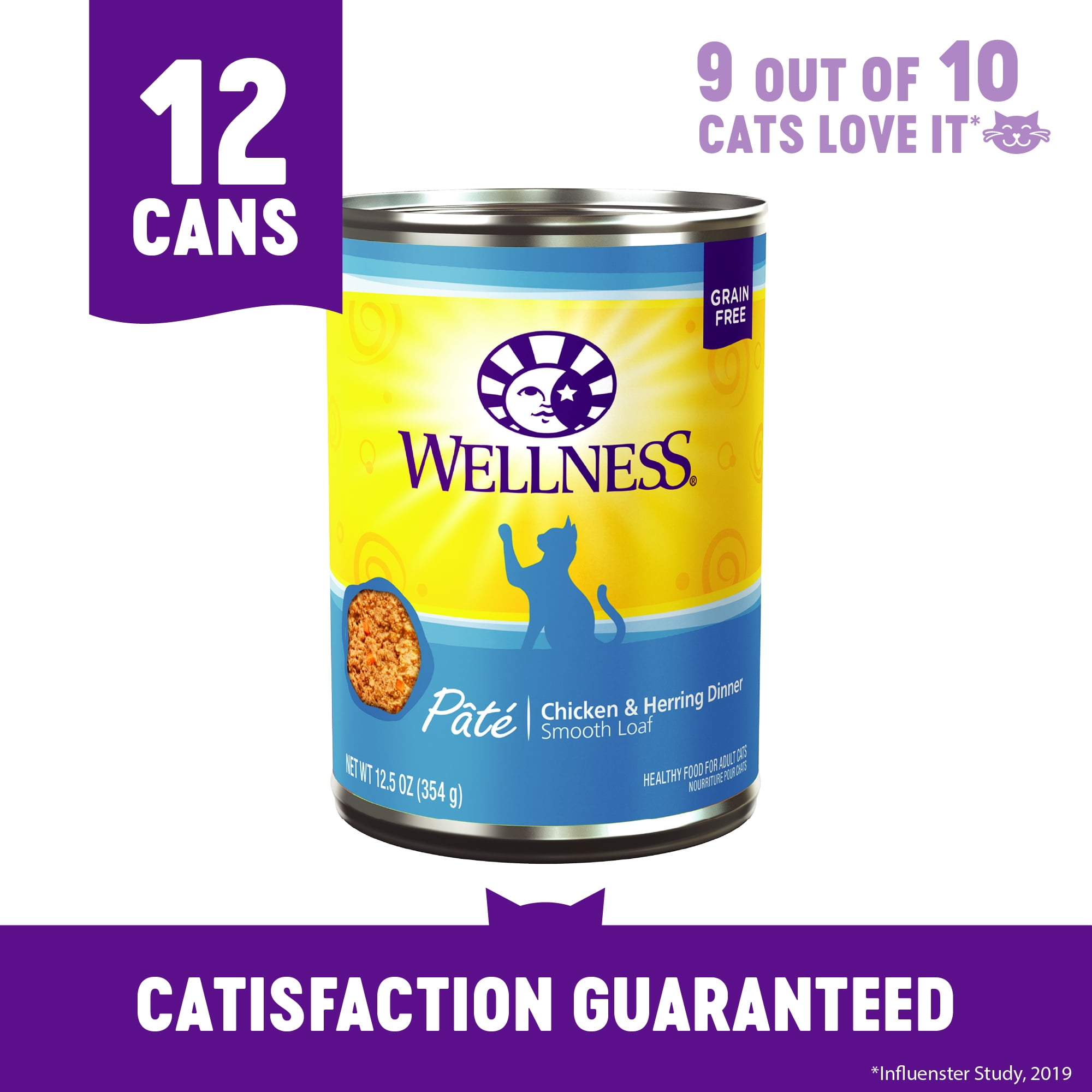 Wellness Complete Health Grain Free Canned Cat Food, Chicken & Herring