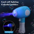 thumbnail image 4 of Sèche-Cheveux en Forme de Machine à Bulles Automatique, Souffleur de Bulles Rechargeable, 800+ Bulles par Minute, Jouet d'Extérieur pour Enfants, Solution à Bulles Incluse (Bleu), 4 of 7