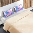thumbnail image 5 of Yayeee Pillowcase Standard Size Set of 2 Satin Wrinkle Resistant Envelope Pillow Case, Pastel Pink Marble Pattern, 5 of 8