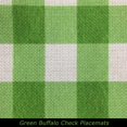 thumbnail image 3 of Green Buffalo Check Placemats - Cotton Buffalo Plaid Placemats Set of 4 - St Patricks Day Placemats - Washable Green Checkered PlaceMats for Dining Table, 3 of 7