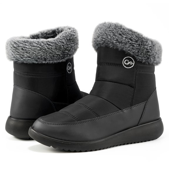 Ablanczoom Snow Boots Women Winter Shoes Warm Faux Fur Outdoors Ankle Booties